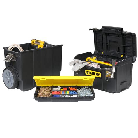 stanley metal tool box on wheels|stanley stackable tool box.